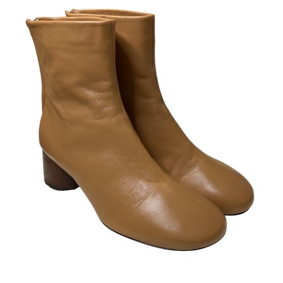 Mansur Gavriel Glove Lambskin Leather Ankle Boots Block Heel Statement Sz 40/10 - Picture 5 of 12